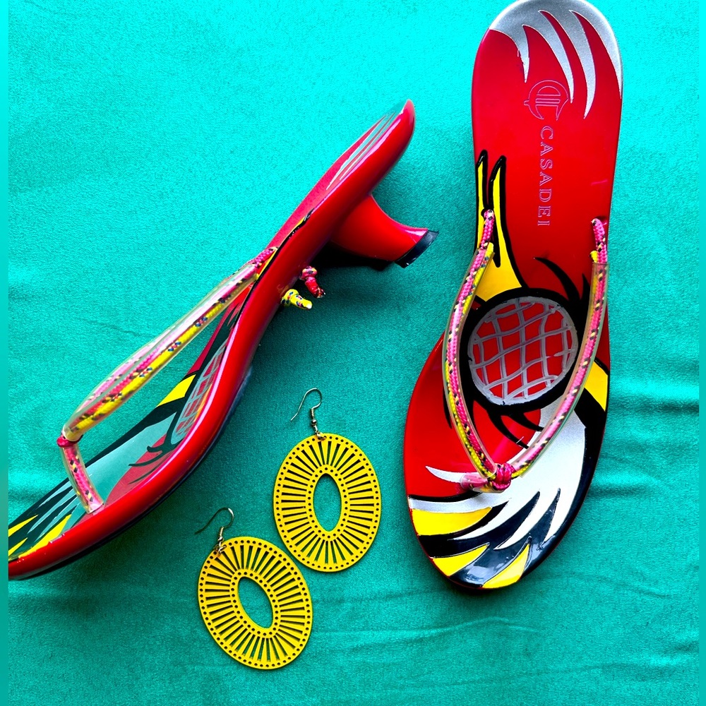 Casadei hand painted double heel Size 36 1/2